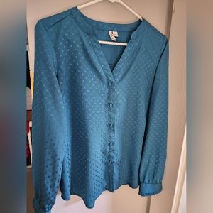 Elle teal blouse